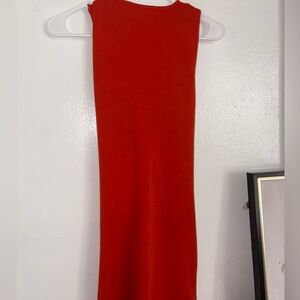 Sleeveless orange/Red Dress